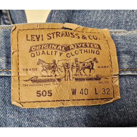 Levi's 505 Orange Tab Jeans Men's Size 40x32 Actual 38x32 - Picture 11 of 12